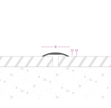 Zeichnung eines Dehnungsprofils mit Maßangaben