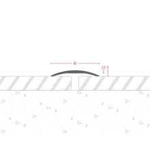 Zeichnung eines Dehnungsfugenprofils mit Maßangaben