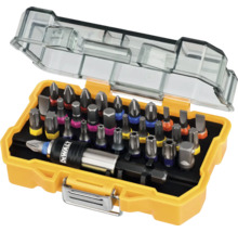 DeWalt Logo Bitset mit verschiedenen Schrauberbits in gelber Kunststoffbox