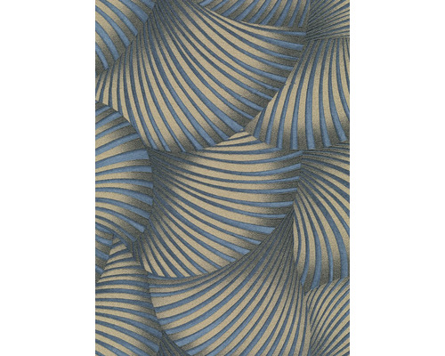Vliestapete 12253-08 GMK Fashion for Walls 5 Grafik blau 10,05 x 1,06 m Detailaufnahme einer Tapete mit geschwungenem Streifenmuster