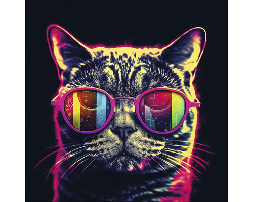 Porträt einer Katze mit Brille