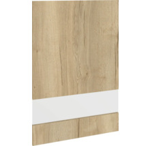 Holzfurnier mit Dekor und weißem Akzent