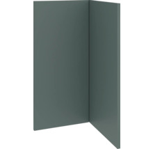 Eckansicht eines einfachen, plattenförmigen Möbelstücks