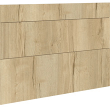 Drei Holzschubladen mit Holzmaserung