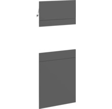 Dunkler Küchenschrank und Rollladen für die Küche