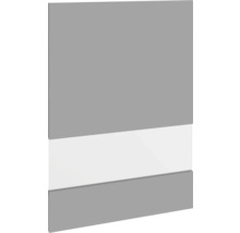 Graue Möbelfront mit weißem Einsatz