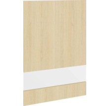 Möbeltür mit Holzoptik und Glaseinsatz