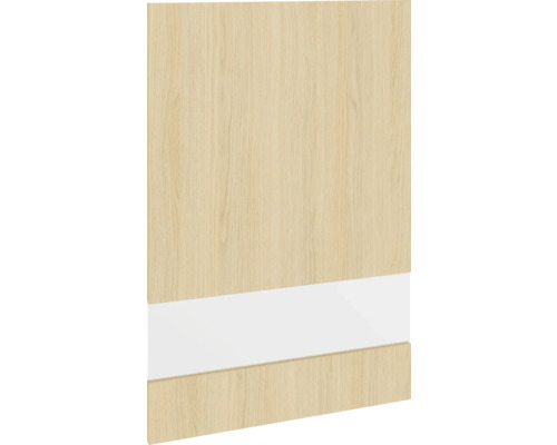 Möbeltür mit Holzoptik und Glaseinsatz