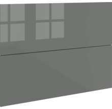 Frontansicht einer modernen, grauen Möbelfront