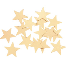 Dekorative goldfarbene Sterne für Bastelarbeiten