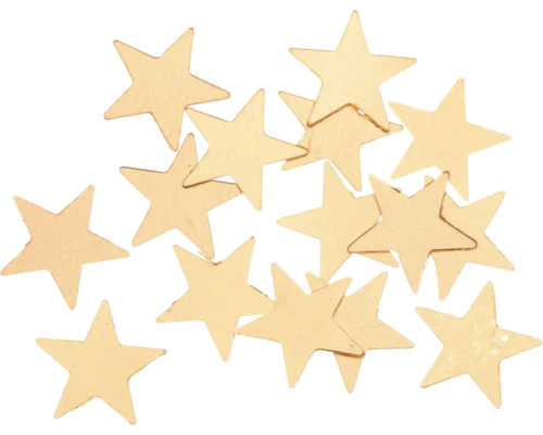 Dekorative goldfarbene Sterne für Bastelarbeiten