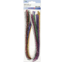 Metallic Biegeplüsch, 8 mm Durchmesser, 50 cm Länge, 10 Stück