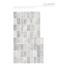 Graue Wandfliesen im Landhausstil, 30x60 cm