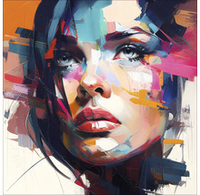 Gemälde einer Frau im abstrakten Stil