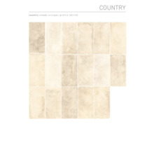 Anordnung von Country Cream Wand- und Bodenfliesen, Format 60x120