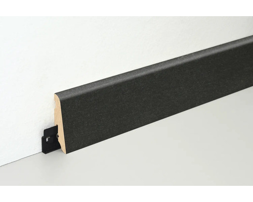 Sockelleiste mit Befestigungsclip zur Wandmontage