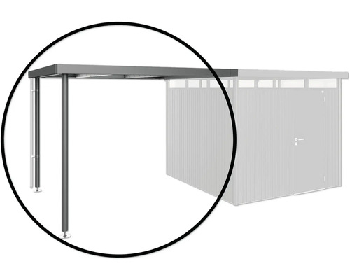 Detailansicht eines Terrassendachs mit Stützpfosten