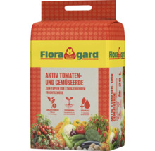 Floragard Aktiv Tomaten- und Gemüseerde, 20 Liter Sack zur Anpflanzung von Gemüse