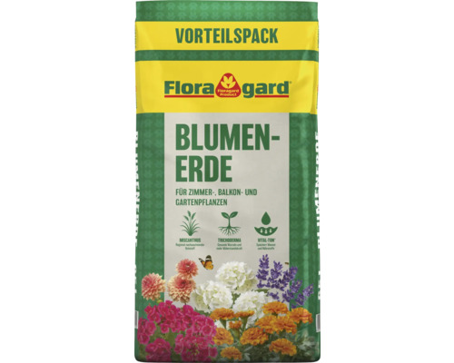 Blumenerde im Sack für Zimmer-, Balkon- und Gartenpflanzen