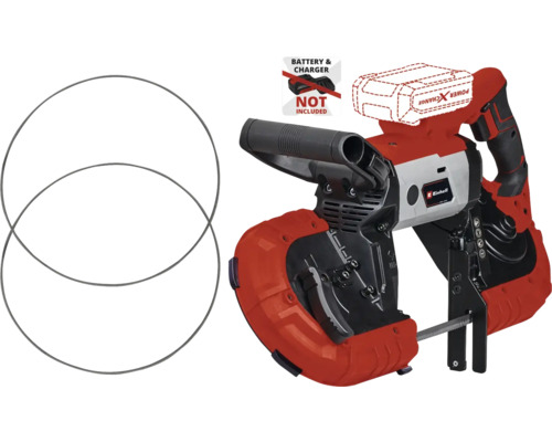 Einhand-Metallbandsäge von Einhell mit zwei Sägebändern