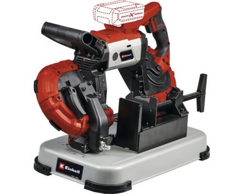 Akku-Bandsäge Einhell Power X-Change TE-MB 18/127 U, ohne Akku und Ladegerät Einhell Metallbandsäge auf einem Tisch
