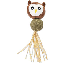 Katzenspielzeug Eule mit Katzenminze und Bast