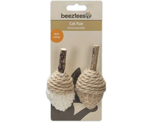 Beeztees Katzenspielzeug mit Katzenminze auf Verpackung