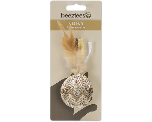 Beeztees Katzenspielzeug Ball mit Federn