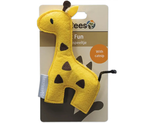Beige Katze Spielzeug Giraffe mit Katzenminze