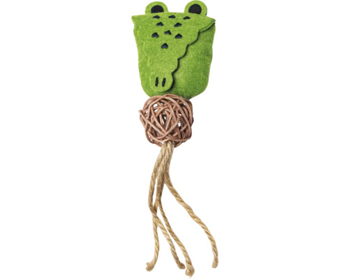 Spielzeug für Haustiere mit Froschdesign, Ball und Seil