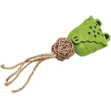 Katzenspielzeug mit Froschdesign, Ball und Seil