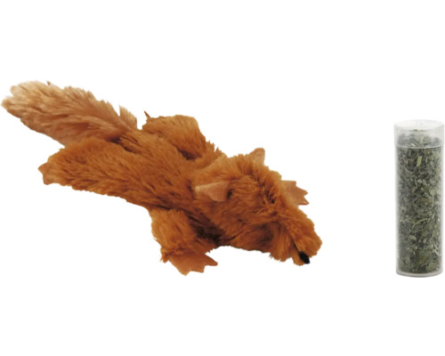 Katzenspielzeug Eichhörnchen mit Katzenminze