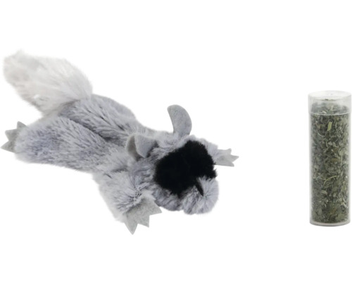Katzenspielzeug Waschbär mit Katzenminze