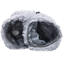 Katzen Tunnel mit Plüschrand und Spielball