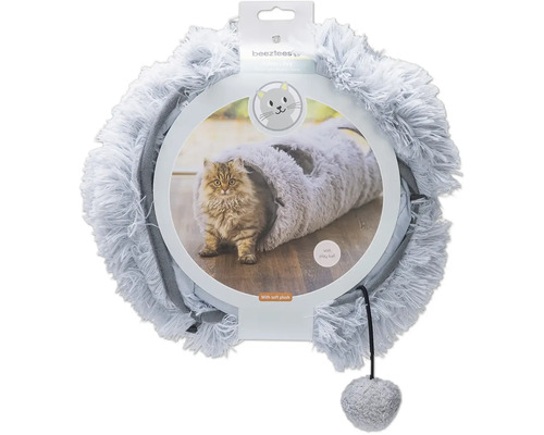 Beeztees Logo. Katzen Tunnel Spielzeug mit Spielball