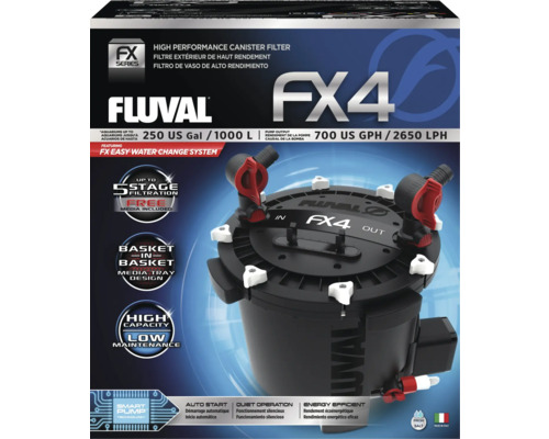 Fluval FX4 Hochleistungs-Außenfilter für Aquarien bis 1000 Liter