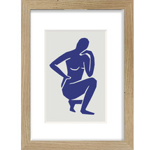 Gerahmtes Poster mit abstrakter Darstellung einer knienden Person