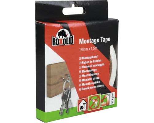 Roxolid Montageband, 19 mm x 1,5 m, Verpackung Roxolid Montageband, 19 mm x 1,5 m, Verpackung