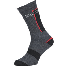 Graue Herrensocke mit dem Hillsta Logo