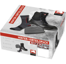 Wintervorteilspackung mit Sicherheitsschuhen, Mütze und Socken