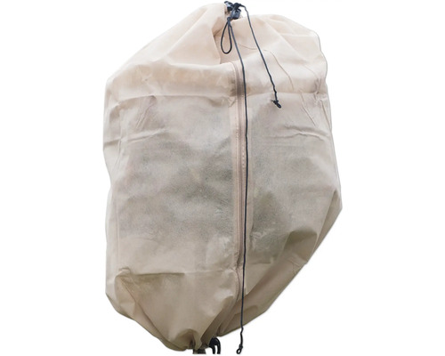 Thermomantel Ø50cm, beige Pflanzenschutzsack mit Reißverschluss und Kordelzug