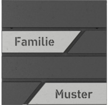 Hausschild mit der Aufschrift Familie Muster