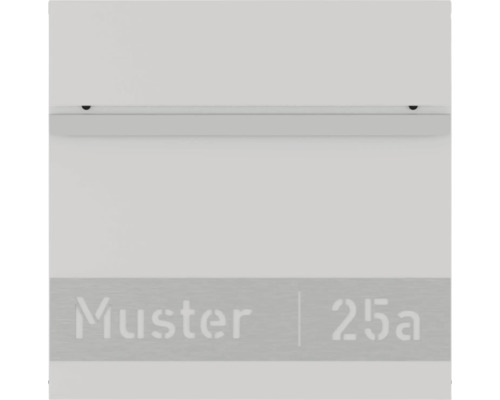 Wandbriefkasten HEIDEMANN DESIGNline BK3 38x38x11 cm, mit Personalisierung, weiß Briefkasten mit der Aufschrift Muster 25a
