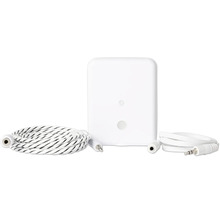 Weißes Gerät mit zugehörigen Kabeln