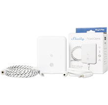 Shelly Flood Gen4 Wasserleckdetektor mit Kabel und Verpackung
