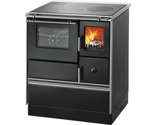Holzherd mit Backofen und Kochplatten