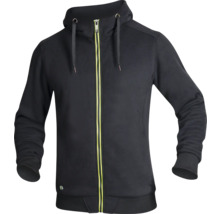 Schwarze Kapuzenjacke mit Reißverschluss