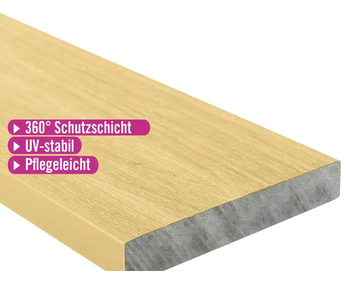 WPC-Terrassendiele mit 360 Grad Schutzschicht, UV-stabil und pflegeleicht