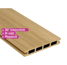Terrassendiele aus Wood-Plastic-Composite mit Hohlkammerprofil