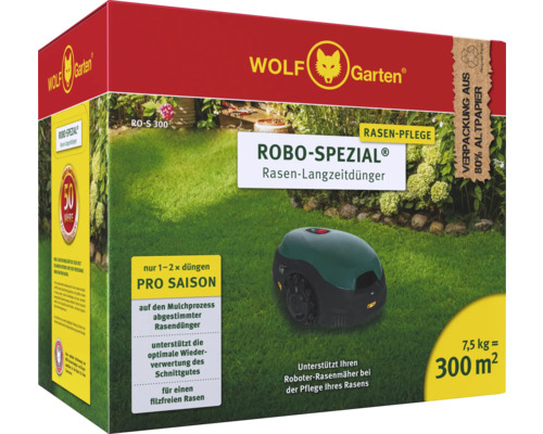 Wolf Garten Robo-Spezial Rasen-Langzeitdünger Verpackung